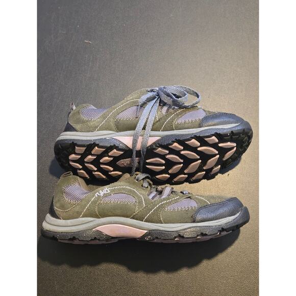 Ryka Sneakers Womens 6W Olive Gray Lace Up Walking Hiking Athletic Comfort Shoes - Picture 4 of 5
